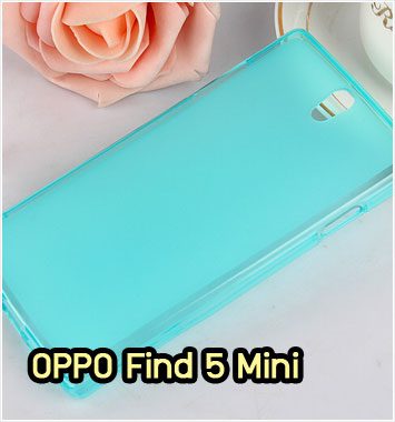 M938-01 เคสยางใส OPPO Find 5 Mini สีฟ้า