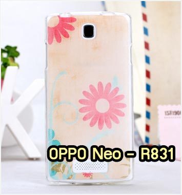 M932-12 เคสซิลิโคน OPPO Neo R831 ลาย Flower II