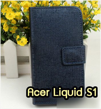 M1004-04 เคสฝาพับ Acer Liquid S1 สีน้ำเงิน