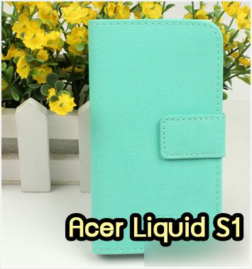 M1004-05 เคสฝาพับ Acer Liquid S1 สีเขียว