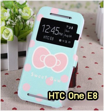 M1009-10 เคสโชว์เบอร์ HTC One E8 ลาย Sweet Bow