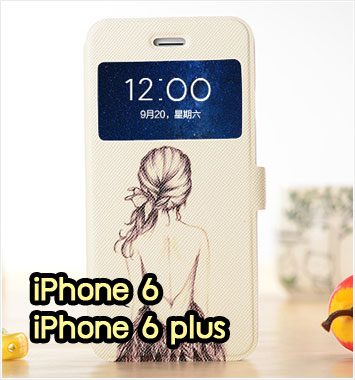 M1003-14 เคสฝาพับโชว์เบอร์ iPhone 6/6 plus ลาย Women