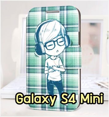 M989-02 เคสฝาพับ Samsung Galaxy S4 Mini ลาย Green Boy