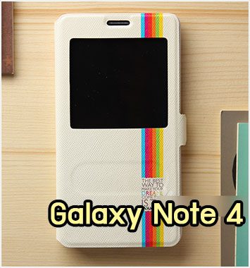 M993-03 เคสโชว์เบอร์ Samsung Galaxy Note 4 ลาย Line Graphic