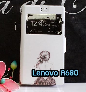 M988-01 เคสฝาพับโชว์เบอร์ Lenovo A680 ลาย Women