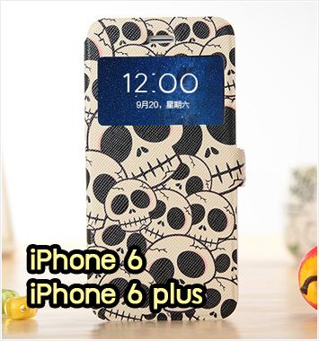 M1003-18 เคสฝาพับโชว์เบอร์ iPhone 6/6 plus ลาย Skull I