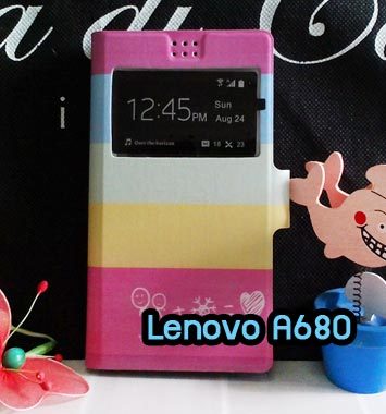 M988-06 เคสฝาพับโชว์เบอร์ Lenovo A680 ลาย Sweet Color