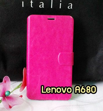 M984-01 เคสฝาพับ Lenovo A680 สีกุหลาบ