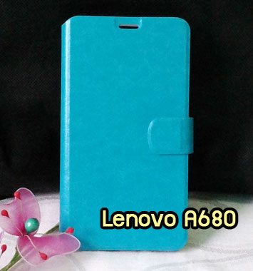 M984-03 เคสฝาพับ Lenovo A680 สีฟ้า