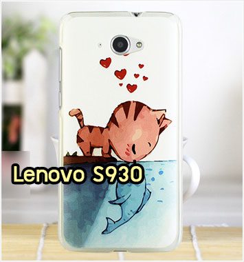 M622-18 เคสมือถือ Lenovo S930 ลาย Cat & Fish