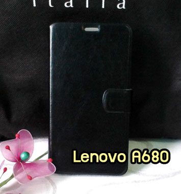 M984-05 เคสฝาพับ Lenovo A680 สีดำ