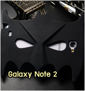 M1035-01 เคสยาง Samsung Galaxy Note2 ดีไซต์หน้ากากสีดำ
