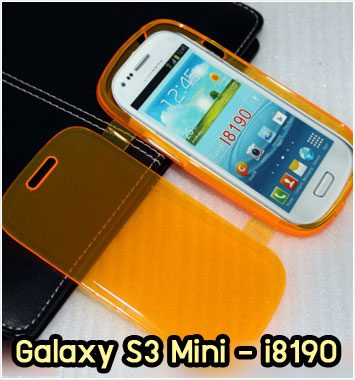 M1028-04 เคสฝาพับ Samsung S3 Mini สีส้ม