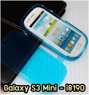 M1028-05 เคสฝาพับ Samsung S3 Mini สีฟ้า