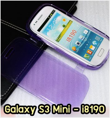 M1028-07 เคสฝาพับ Samsung S3 Mini สีม่วง