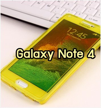 M1023-04 เคสฝาพับ Samsung Galaxy Note 4 สีเหลือง