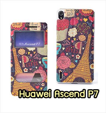 M1058-02 เคสโชว์เบอร์ Huawei Ascend P7 ลาย Paris XI