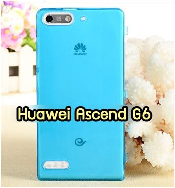 M1022-01 เคสฝาพับ Huawei Ascend G6 สีฟ้า