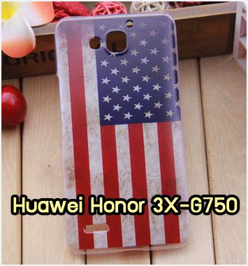 M959-27 เคสแข็ง Huawei Honor 3X ลาย Flag I