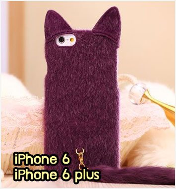 M1075-03 เคสแมวน้อย iPhone 6/6 plus สีม่วง