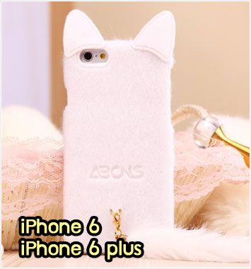 M1075-04 เคสแมวน้อย iPhone 6/6 plus สีขาว