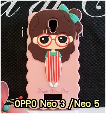 M947-04 เคสซิลิโคน OPPO Neo 3/Neo 5 หญิงเอี๊ยมแดง