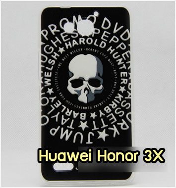 M1031-01 เคสซิลิโคน Huawei Honor 3X ลาย Jump Skull
