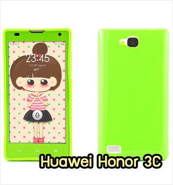 M889-07 เคสซิลิโคนฟิล์มสี Huawei Honor 3C สีเขียว
