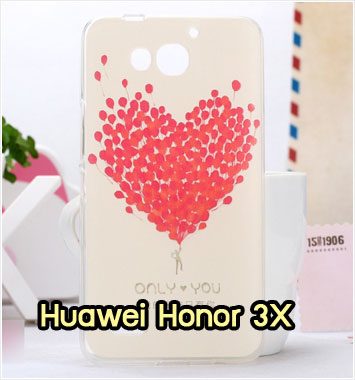 M1031-12 เคสซิลิโคน Huawei Honor 3X ลาย Red Heart