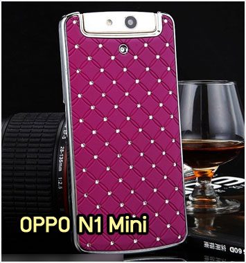 M1071-02 เคสแข็งประดับ OPPO N1 Mini สีม่วง