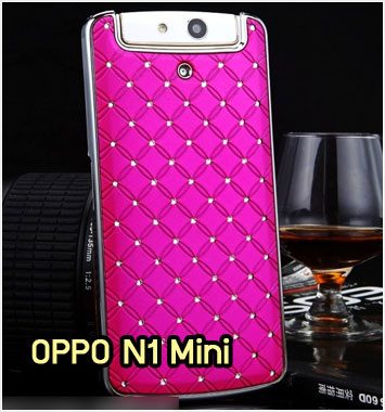 M1071-04 เคสแข็งประดับ OPPO N1 Mini สีกุหลาบ