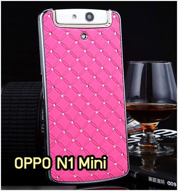 M1071-05 เคสแข็งประดับ OPPO N1 Mini สีชมพู