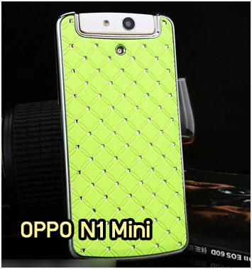 M1071-06 เคสแข็งประดับ OPPO N1 Mini สีเขียว