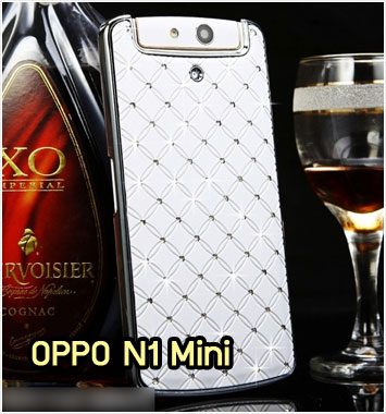 M1071-10 เคสแข็งประดับ OPPO N1 Mini สีขาว