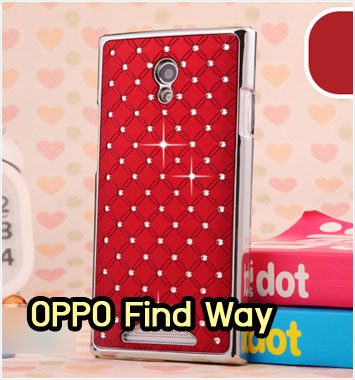 M1097-01 เคสแข็งประดับ OPPO Find Way สีแดง