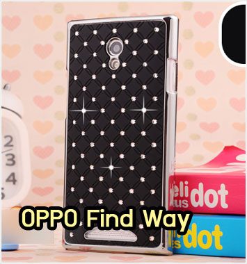 M1097-02 เคสแข็งประดับ OPPO Find Way สีดำ