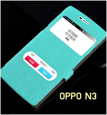 M1118-01 เคสโชว์เบอร์ OPPO N3 สีเขียว