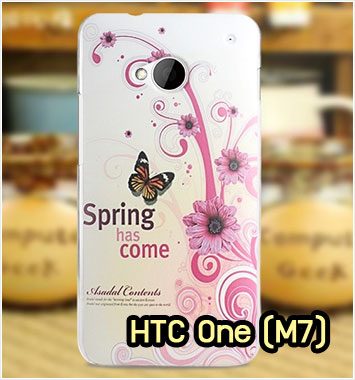 M1141-01 เคสแข็ง HTC One M7 ลาย Spring