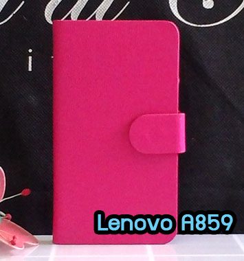 M1095-01 เคสฝาพับ Lenovo A859 สีชมพู