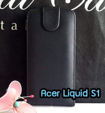 M1103-03 เคสหนังเปิดขึ้น-ลง Acer Liquid S1 สีดำ