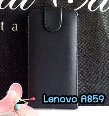 M1089-02 เคสหนัง เปิดขึ้น-ลง Lenovo A859 สีดำ