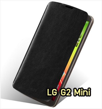 M1126-03 เคสหนังฝาพับ LG G2 Mini สีดำ