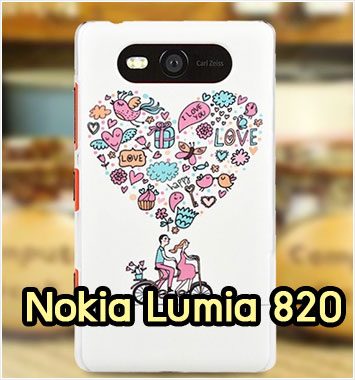 M1142-11 เคสแข็ง Nokia Lumia 820 ลาย Pink Love