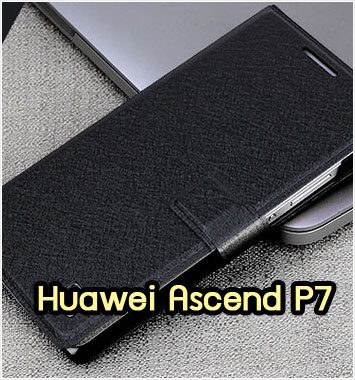 M1082-03 เคสฝาพับ Huawei Ascend P7 สีดำ