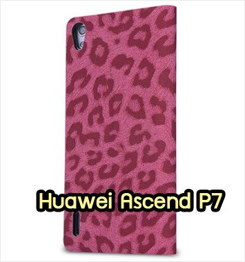 M1161-01 เคสฝาพับ Huawei Ascend P7 สีกุหลาบ