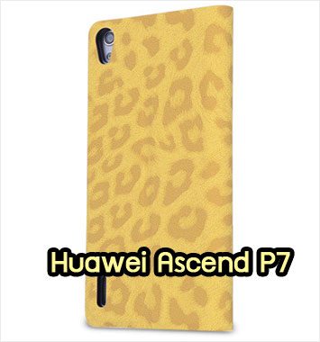 M1161-02 เคสฝาพับ Huawei Ascend P7 สีเหลือง