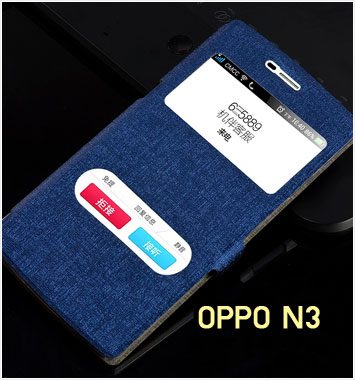 M1118-05 เคสโชว์เบอร์ OPPO N3 สีน้ำเงิน