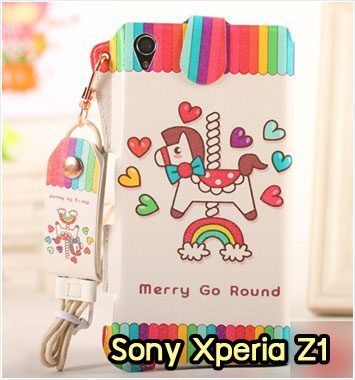 M963-06 ซองหนัง Sony Xperia Z1 ลาย Merry
