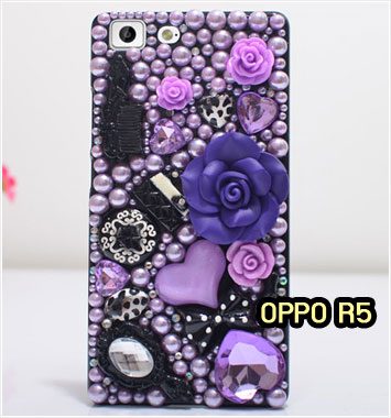 M1154-16 เคสประดับ OPPO R5 ลายกุหลาบม่วง