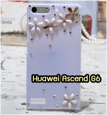 M1150-06 เคสประดับ Huawei Ascend G6 ลาย White Flower